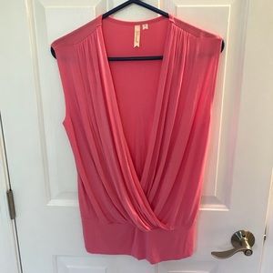Chenault Pink Wrap Top. Sz. M